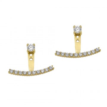 Earrings studded in yellow...