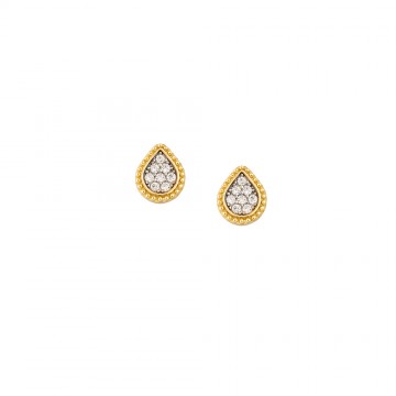 Earrings studded in yellow...